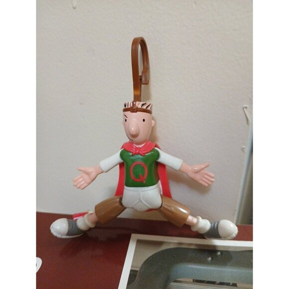 VTG 90s Doug's First Movie McDonalds Happy Meal Quailman Nickelodeon Keychain - Picture 1 of 5